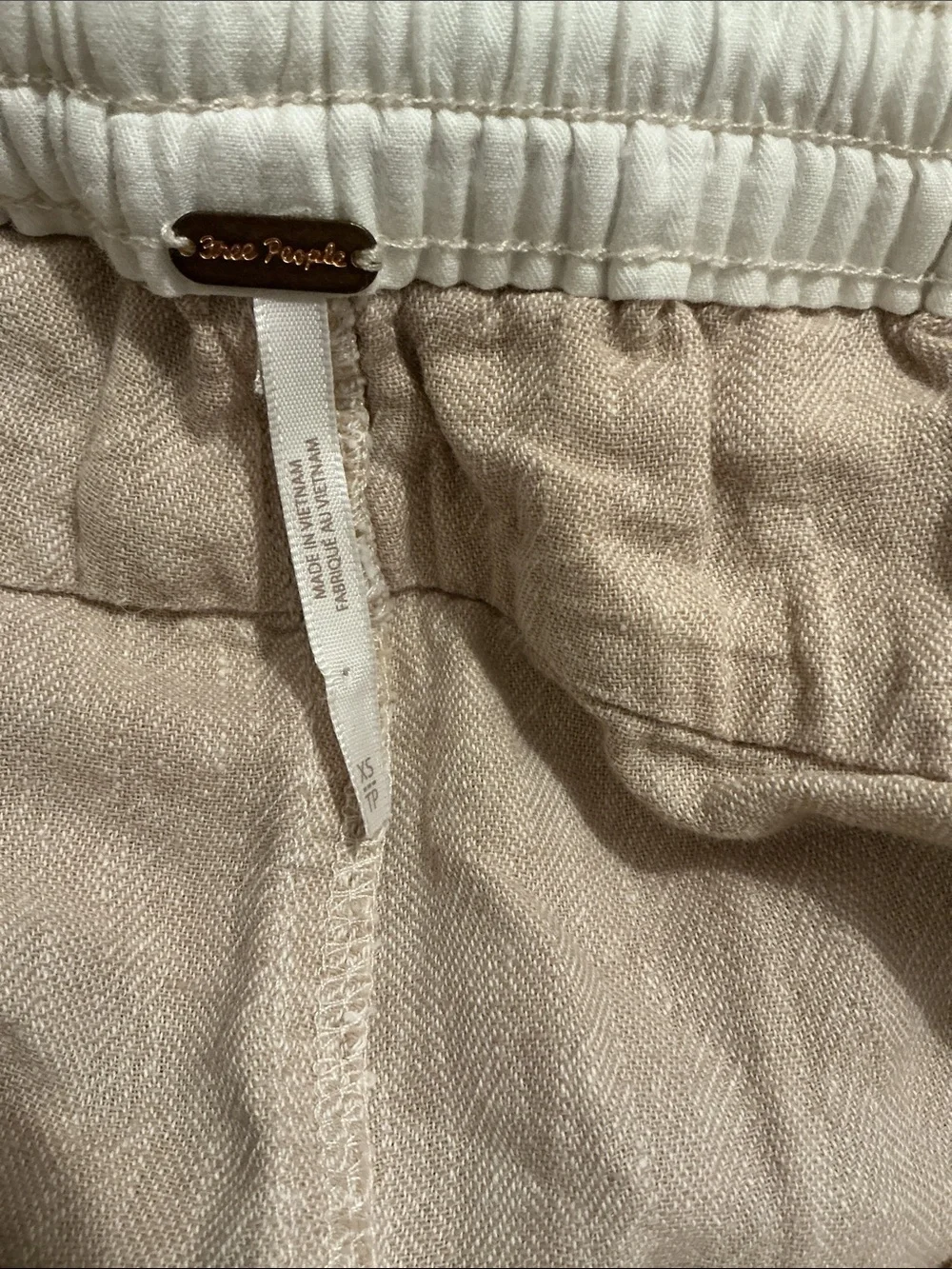 FREE PEOPLE Feelin Good Utility Pull On Pant in Natural Size XS
